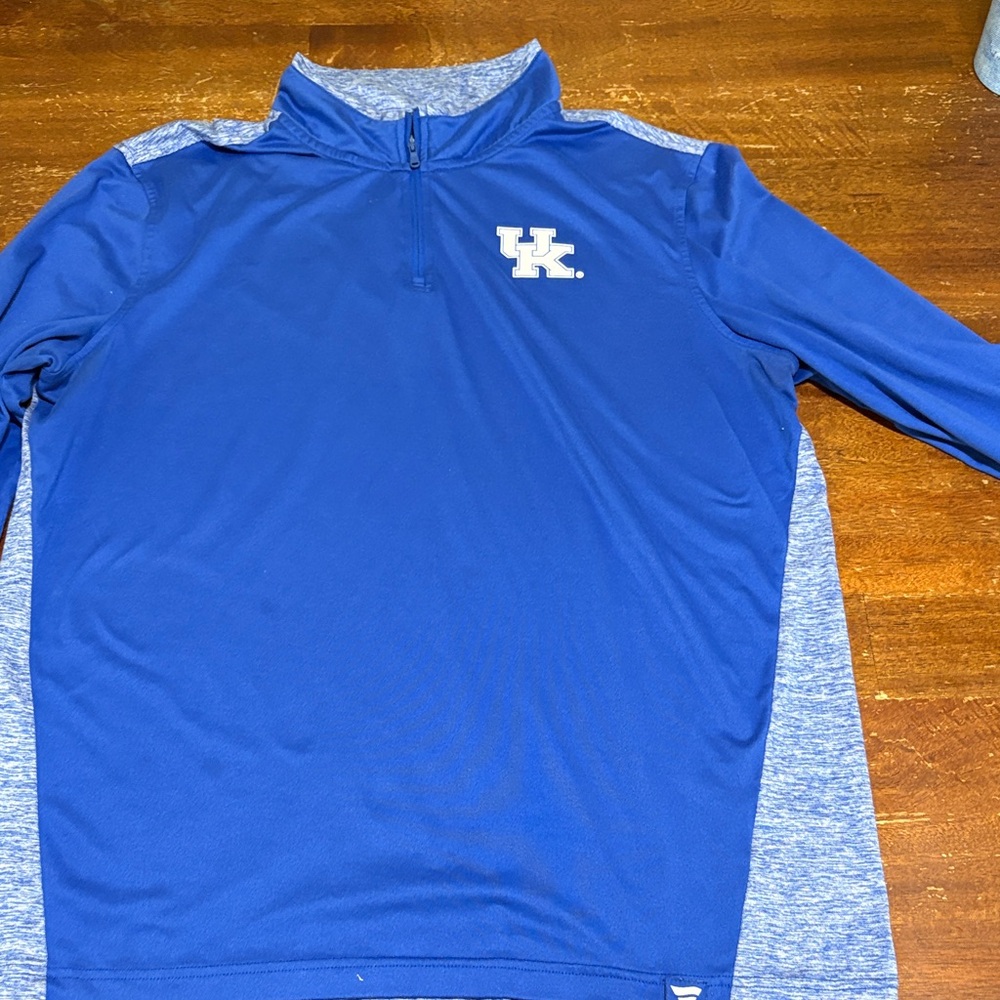Fanatics Blue UK Logo Quarter-Zip Pullover